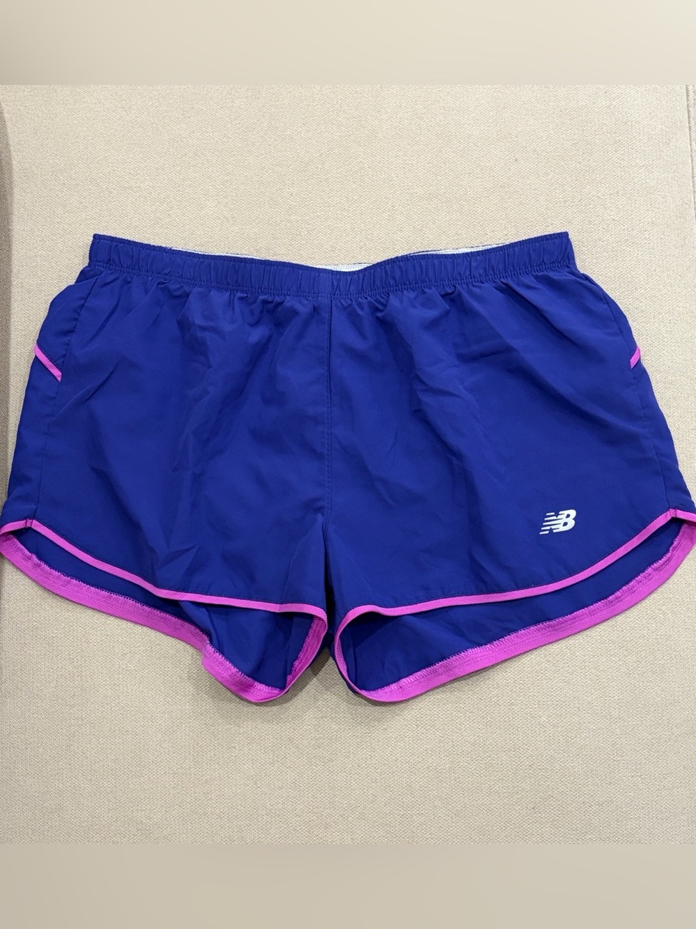 New Balance Purple Athletic Shorts Pink Trim – Women’s